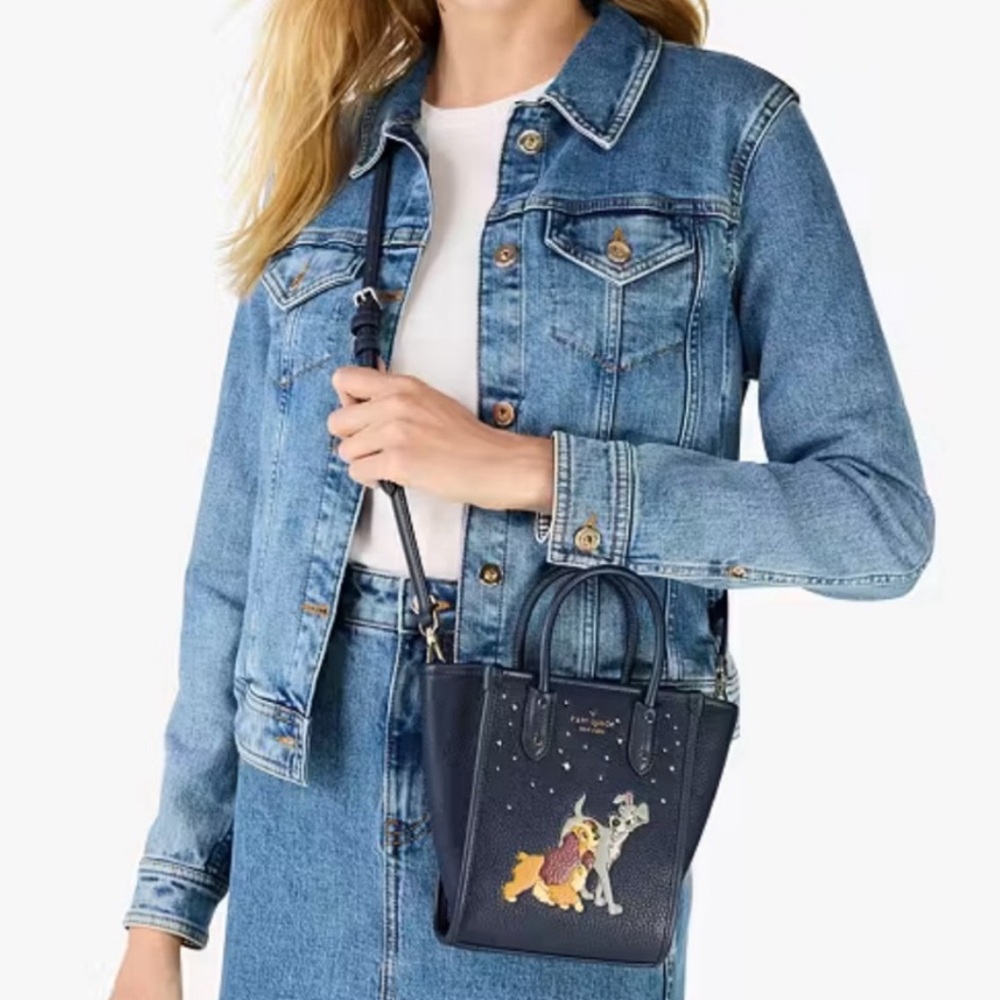 kate spade navy blue Disney Lady and the Tramp Crossbody Tote - Picture 2 of 6
